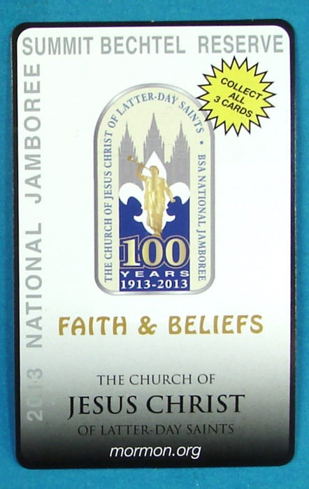 2013 NJ Faith and Beliefs Card LDS Church