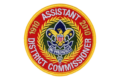 Assistant District Commissioner Patch 1910-2010 BSA Back