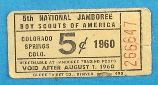 1960 NJ Trading Post Ticker 5 Cents