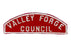 Valley Forge Council Red and White Council Strip
