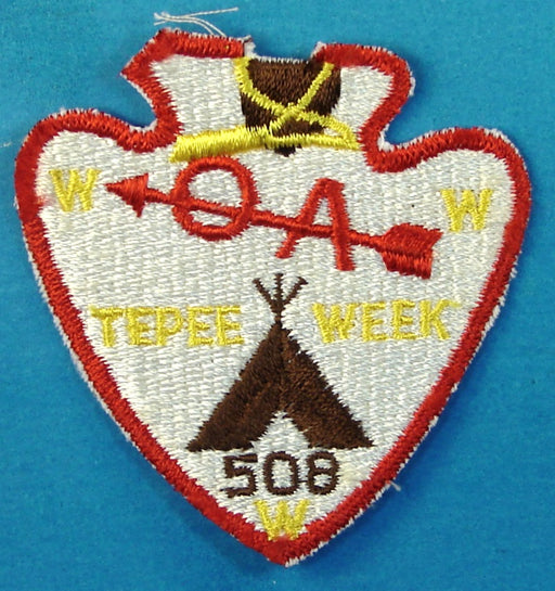 Lodge 508 TePee Week Patch Fully Embroidered with Knotch