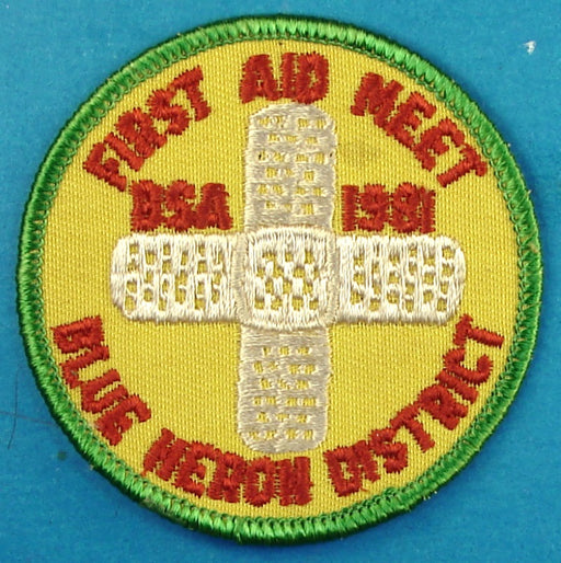 Blue Heron District First Aid Meet Patch 1981