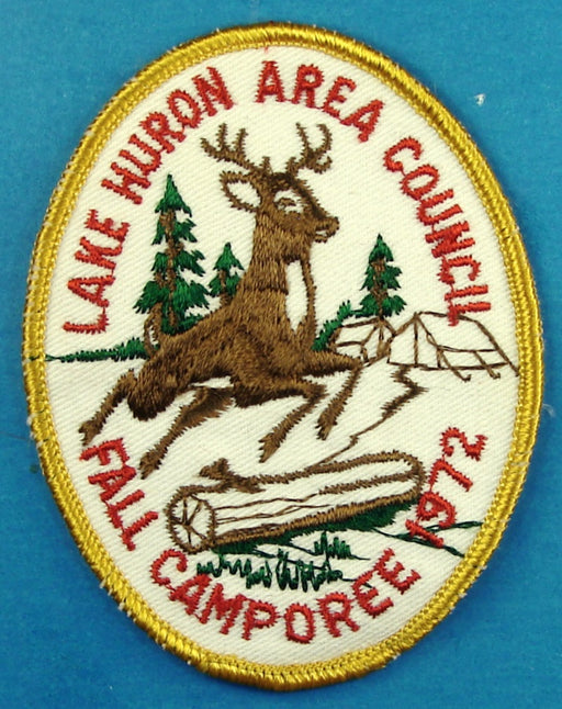Lake Huron Area Fall Camporee Patch 1972