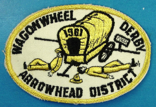 Arrowhead Wagon Wheel Derby Patch 1961