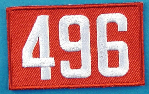 496 Unit Number Red