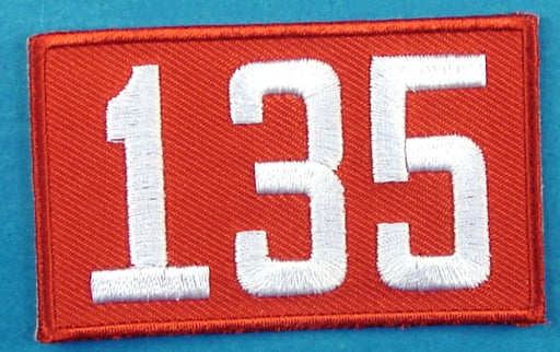 Red Number 135 Unit Numbers — Eagle Peak Store