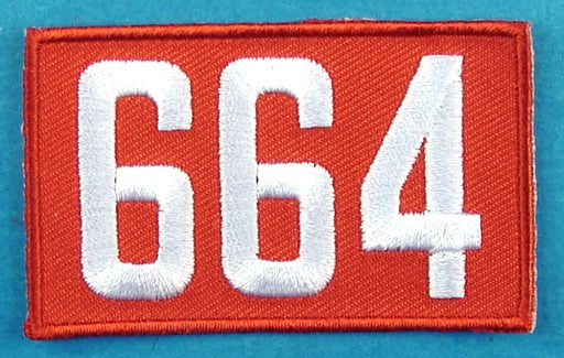 664 Unit Number Red