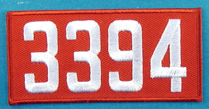 3394 Unit Number Red