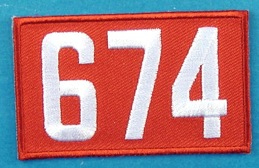 674 Unit Number Red