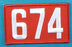 674 Unit Number Red