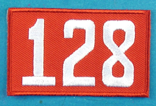 128 Unit Number Red