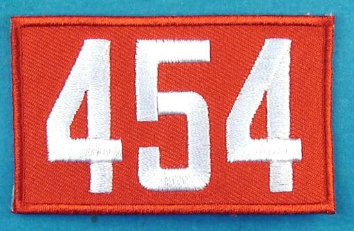 454 Unit Number Red