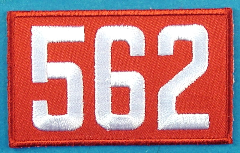 562 Unit Number Red