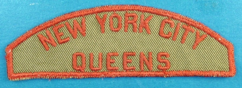New York City Queens Tan and Red Council Strip