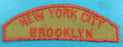 New York City Brooklyn Tan and Red Council Strip