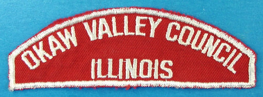 Okaw Valley Council Red and White Council Strip