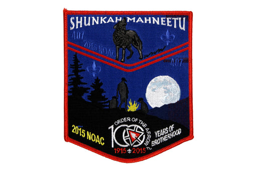 Lodge 407 Shunkah Mahneetu Flap S-New 2015 NOAC Red Border