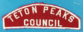 Teton Peaks Council Red and White Council Strip