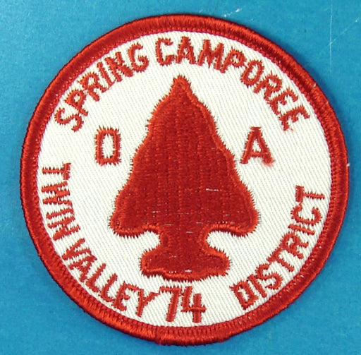 Twin Valley District OA Camporee Patch 1974