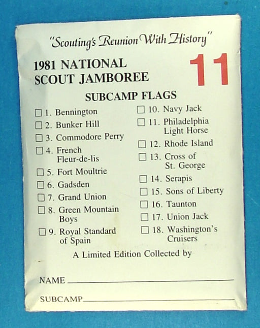 1981 NJ Trading Cards Set Subcamp 11