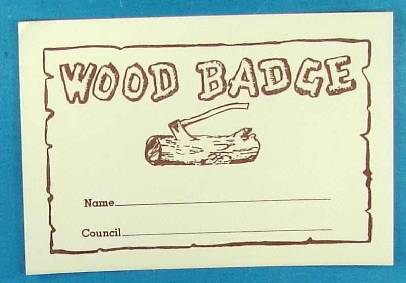 Wood Badge Name Paper