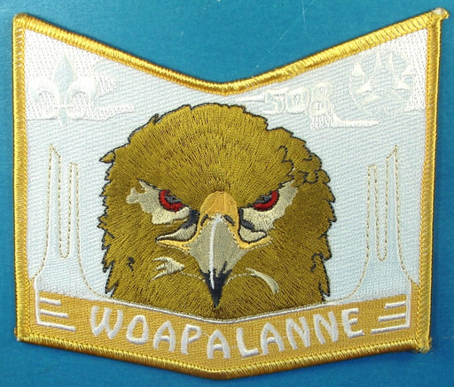 Lodge 508 Patch Woapalanne Chapter Yellow Border