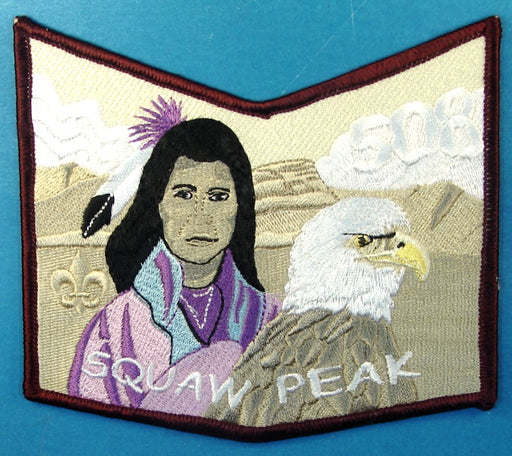 Lodge 508 Patch Squaw Peak Chapter Brown Border