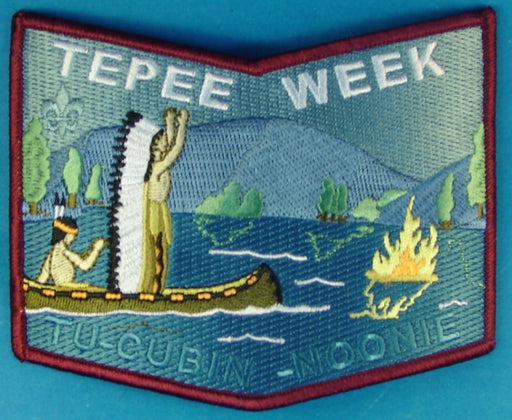 Lodge 508 Chevron 2016 TePee Week Patch Maroon Border