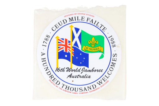 1987-88 WJ Scotland Contingent Sticker