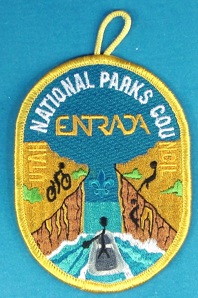 Entrada Camp Patch White and Gold Lettering