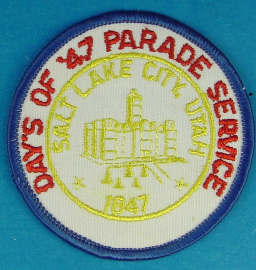 Day's of '47 Parade Service Patch Salt Lake City