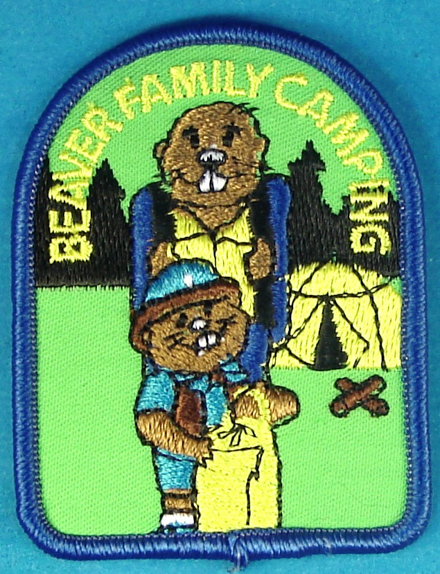 Beaver Family Camping Patch Canadian