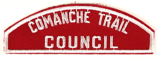 Comanche Trail Council Red and White Council Strip