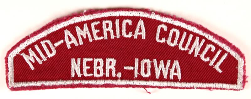Mid-America Council Red and White Council Strip