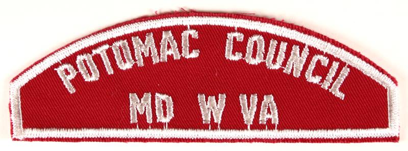 Potomac Council Red and White Council Strip