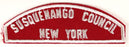 Susquenango Council Red and White Council Strip
