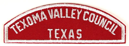 Texoma Valley Council Red and White Council Strip