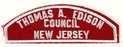 Thomas A. Edison Council Red and White Council Strip
