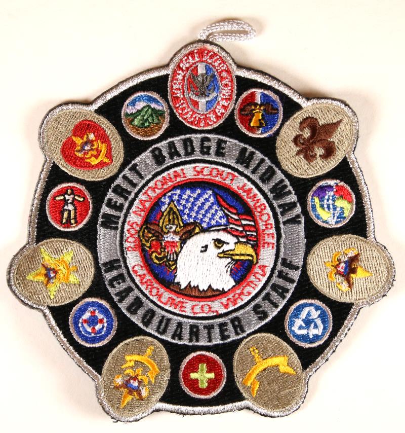 2005 NJ Merit Badge Midway Patch Headquarters Staff Silver Mylar Border
