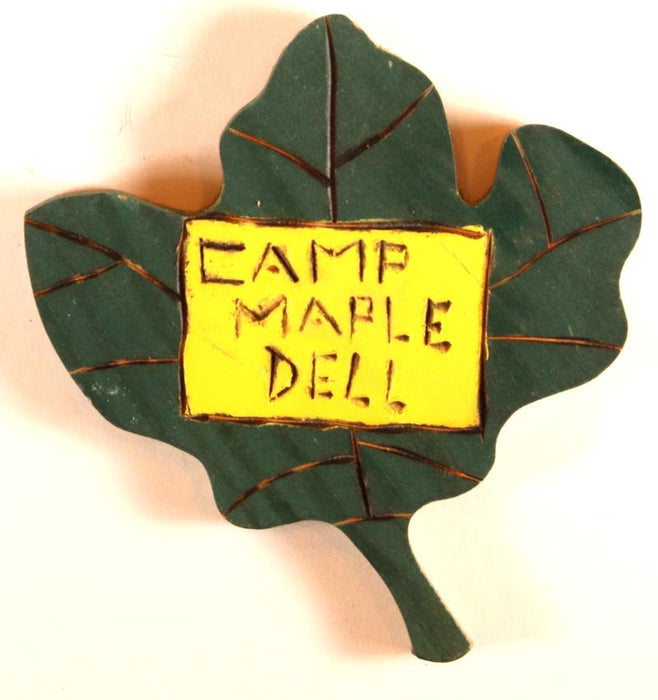 Maple Dell Camp 1950s Neckerchief Slide