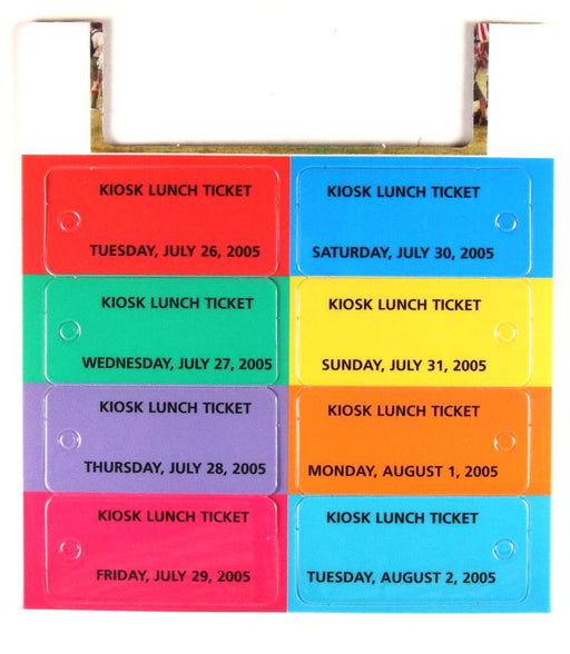 2005 NJ Kiosk Lunch Ticket Set of 8