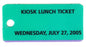2005 NJ Kiosk Lunch Ticket July 27