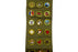 Merit Badge Sash 1940s - 1960s with 10 Tan Narrow Crimped, 43 Khaki Crimped and 8 Rolled Edge Merit Badges