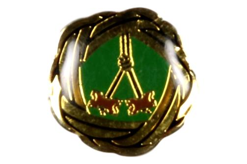 Pin - Two Bead Green Woggle