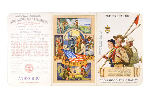 1941 Registration Card Tri-Fold Associate Scout