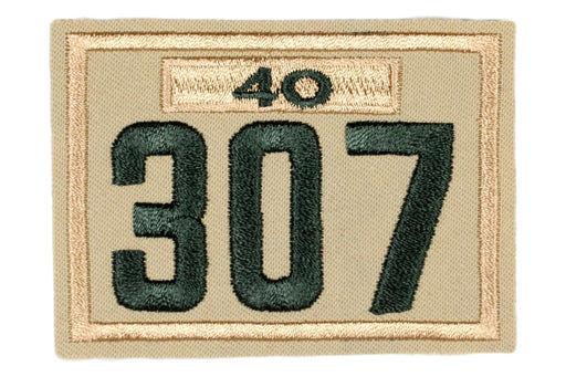 307 Unit Number Khaki with 40 Year Veteran Bar