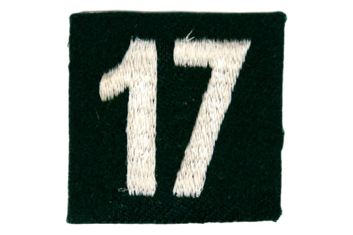 Girl Scout Unit Number on Felt 17
