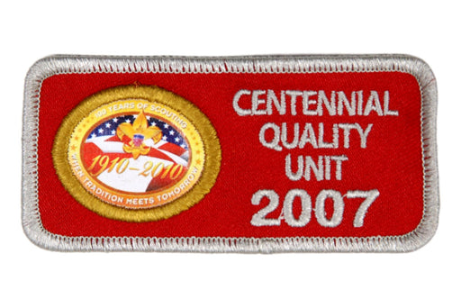 2007 Centennial Quality Unit Patch