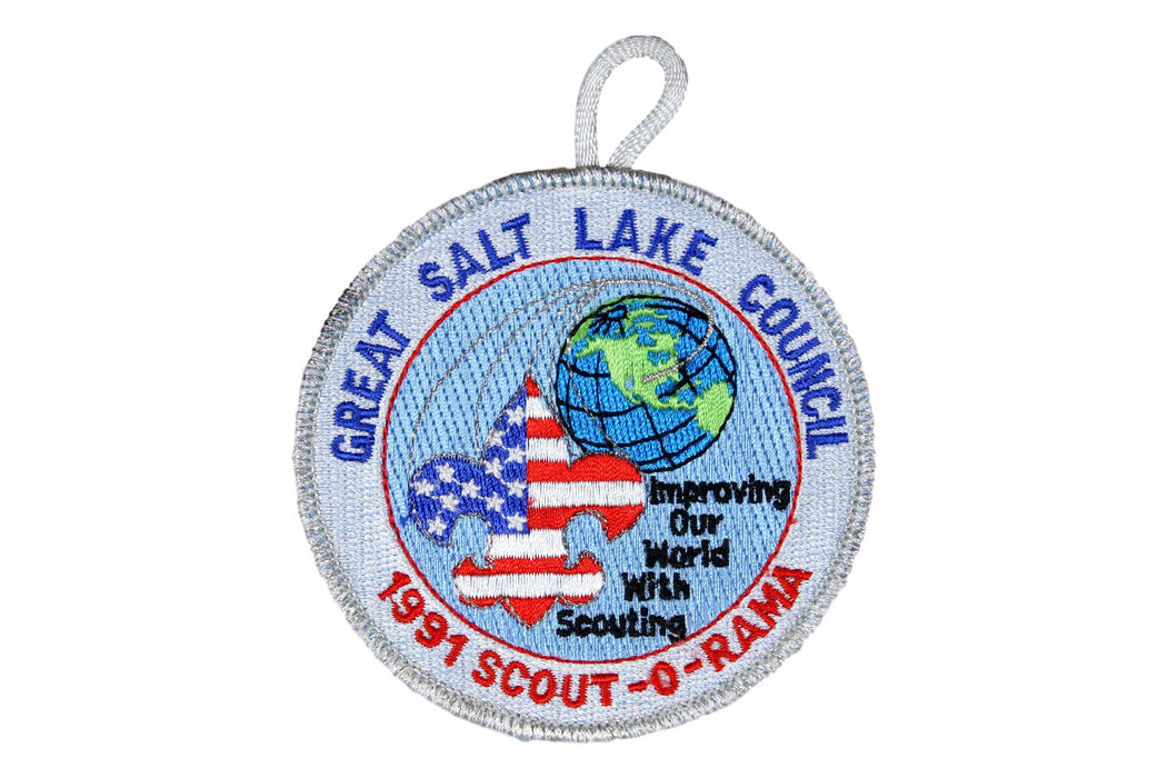 1991 Great Salt Lake Scout-O-Rama Patch Silver Mylar Border