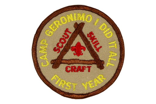 Geronimo Camp Patch First Year I Did it All